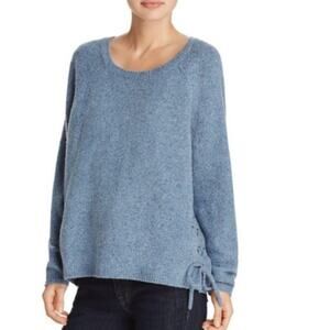 Joie Soft Weslyn Donegal Blue Tie Side Wool Sweater Size XS